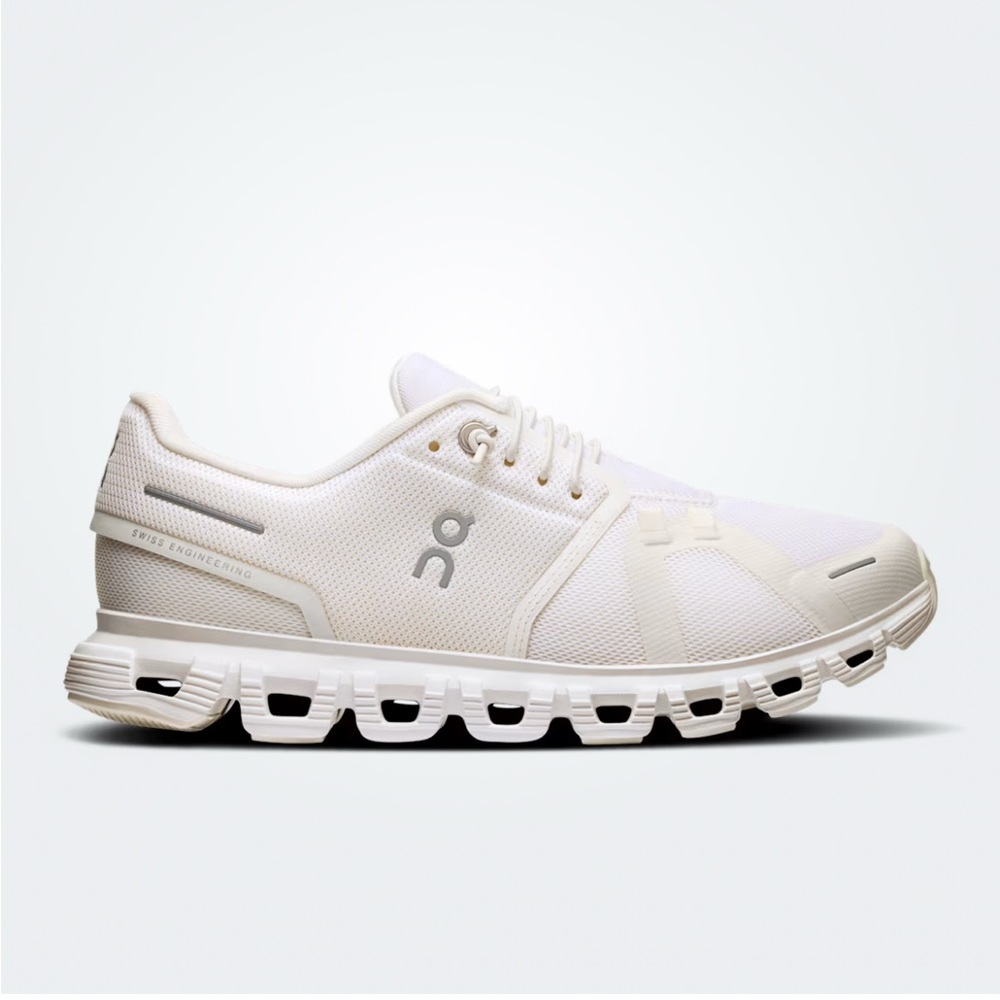 On Running White Athletic Shoes with CloudTec Sole
